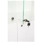 White display cabinet with glass doors and locking display area