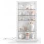 Retail glass display cabinet with hinged doors
