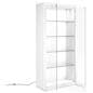 Retail glass display cabinet with four shelves