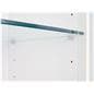 Retail glass display cabinet with adjustable shelves