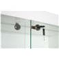 Retail glass display cabinet with locking doors
