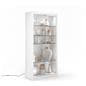 Retail glass display cabinet with double glass doors