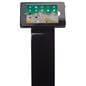 Black locking iPad tablet floor stand with hidden audio port