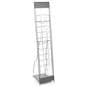 Silver Magazine Rack with 10 Pockets