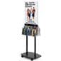 Poster Display Fixture - Black Acrylic With Roller Wheels