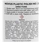 NOVUS complete plastic polish kit with warning information for fine scratch remover