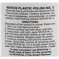 NOVUS complete plastic polish kit with back label directions for heavy scratch remover