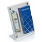 Frosted Film Sheet Slanted Sign Holder with Brochure Display