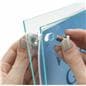 Front Loading Slanted Sign Holder with Brochure Display