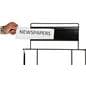 Metal Newspaper Stand with Slide-In Sign Insert