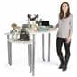White Rotating Retail Display Table for Multiple Configurations