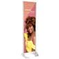 20” x 72” Gray Permanent Banner Stand with Single Sided Graphic for Parking Ramps 
