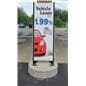 16" x 72" Black Permanent Banner Stand w/o Graphic; For Retail Centers