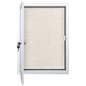 lockable outdoor enclosed bulletin boards with weather-resistant construction