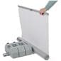 Weighted outdoor banner stand with retractable graphic