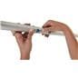 In-ground banner frame with easy push-pin button assembly 