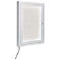 illuminated outdoor bulletin board cases with built-in LED lighting