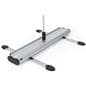 Wide outdoor retractable banner frame with twist-lock base legs