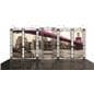 Portable trade show truss system fills back of 20ft-wide booth
