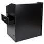 Wide rolling podium with cabinet and locking drawer