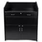 Wide rolling podium with cabinet and large reading surface