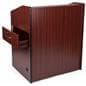 Presentation podium with locking cabinet and drawer
