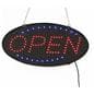 Open LED Sign | Flashing Blue & Red Animation With Hanging Hooks ...
