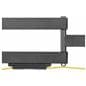 Outdoor TV wall bracket with full motion and cable management