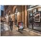 Outdoor sign stand with weather resistant designed
