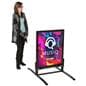 This Steel Outdoor Sign Stand has a Springboard Base for Flexion in Windy Conditions