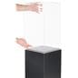 Pedestal display case with acrylic cover with lift-off top