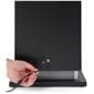 Pedestal display case with acrylic cover with rear plug