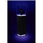 Pedestal display case with acrylic cover and illuminated display area and base