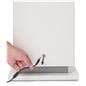 Pedestal display case with acrylic cover with rear plug