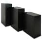Display pedestal set with sleek laminate finish