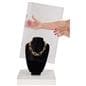 White display pedestal with acrylic lift off topper