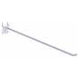 12" White Peg Hooks- Steel Wire