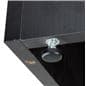 Glass Pedestal Showcase With Tempered Glass Case And Black Veneer MDF Base-Assembly Required