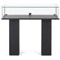 Glass Pedestal Showcase With Tempered Glass Case And Black Veneer MDF Base-Assembly Required