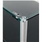 Glass Pedestal Showcase w/ Aluminum Support