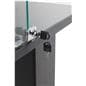 Glass pedestal showcase with lock and two keys