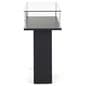 Glass pedestal showcase side profile
