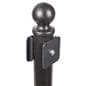 Parking lot sign base with round finial