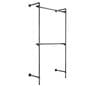 Wall Mounted Retail Clothing Racks with 2 Garment Bars