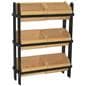 Tiered Crate Display with Black Solid Pine Frame