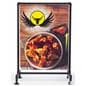 Custom 30 x 40 black pipe swinger sign uv printed graphic