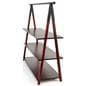 Wooden a frame clothes rail with one inch high shelves 