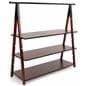 Multi tiered wooden a frame clothes rail 