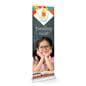 Premium wide base retractable banner stand with aluminum frame