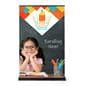 Premium wide base retractable banner stand with custom graphic panel